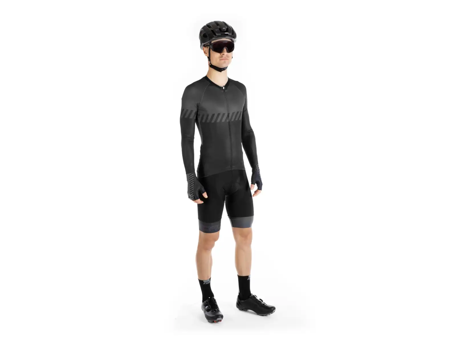 Force Fashion pánský dres dlouhý rukáv černá/šedá