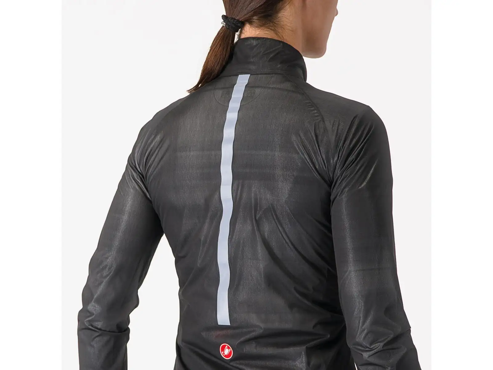 Castelli Squall Shell dámská bunda Light Black/Silver Gray
