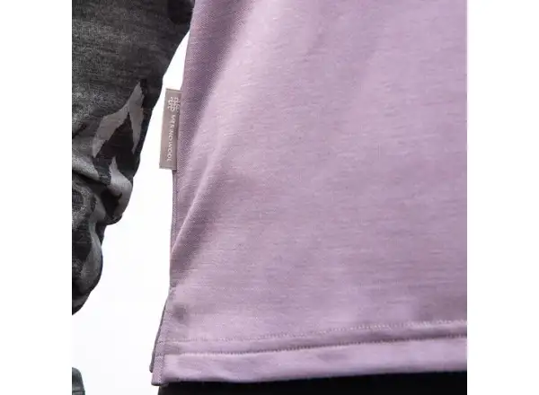 Sensor Merino Blend Impress dámské triko dlouhý rukáv Mystic Violet/Zebra