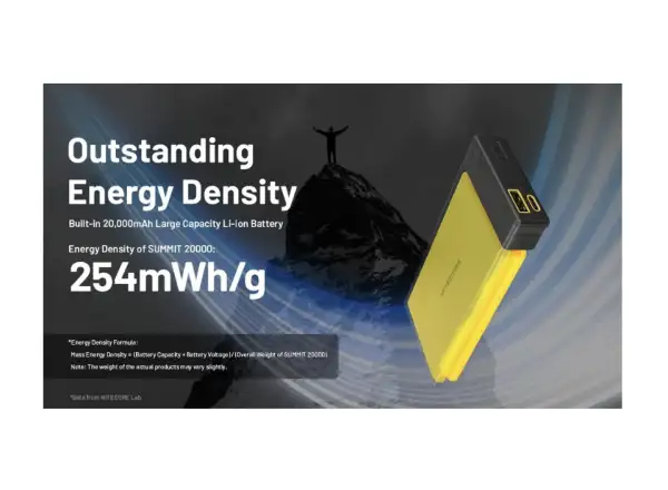 Nitecore výkonná Powerbanka do mrazu SUMMIT 20000, USB-C, až 3A výstup, 20000 mAh