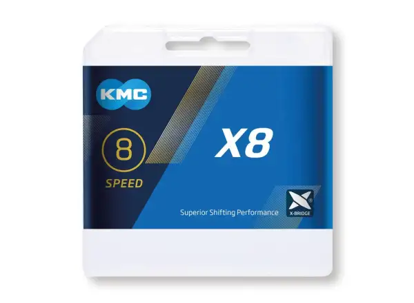KMC řetěz X8 stříbrná/šedá 114 článků
