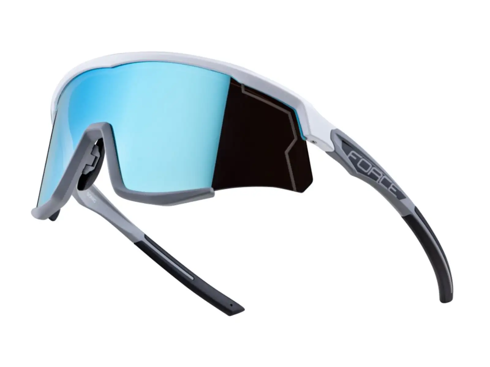 Force Sonic cyklistické brýle bílá/šedá, modrá zrcadlová skla
