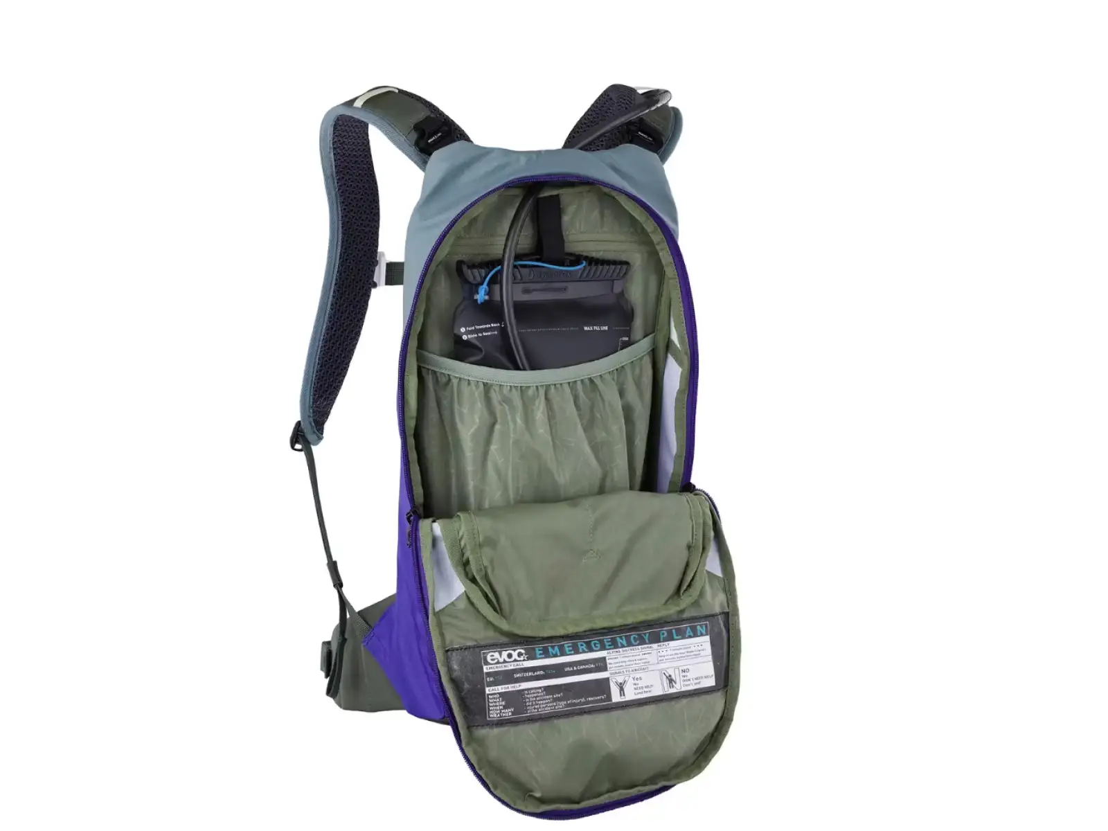 Evoc Stage 6 l batoh Steel/Violet/Dark Olive