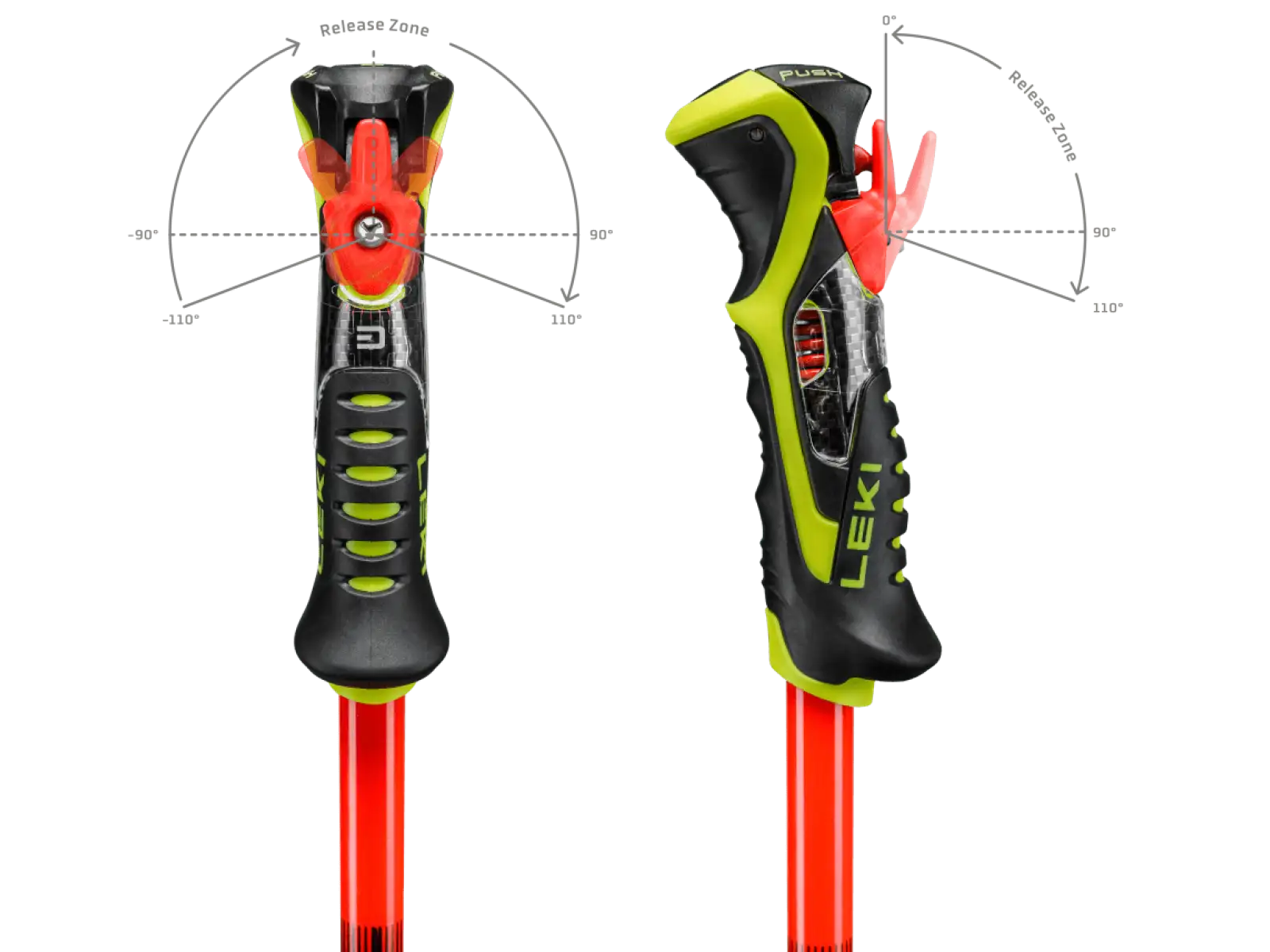Leki WCR Pro Lite SL TR sjezdové hole  Bright red-violet-neonyellow