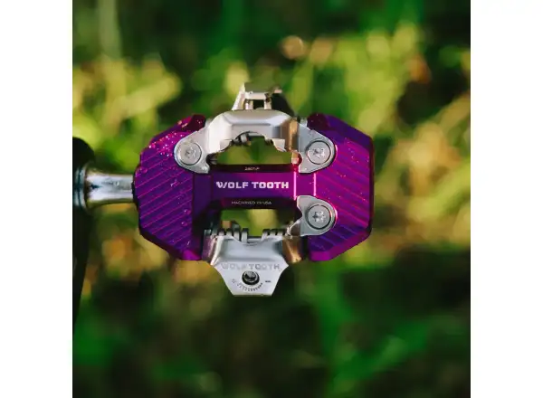 WOLF TOOTH CTRL Trail Clipless pedály Ultraviolet Purple