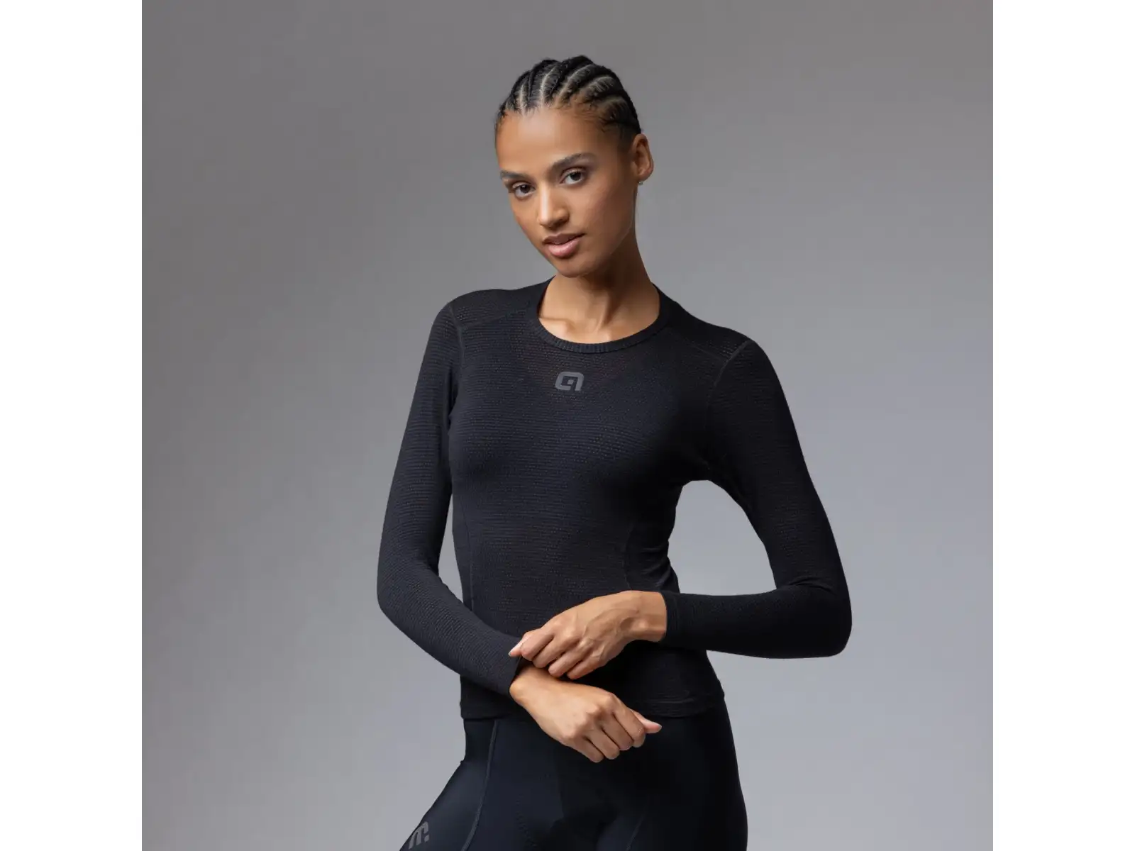 Alé Intimo Merino dámské spodní triko dlouhý rukáv Black