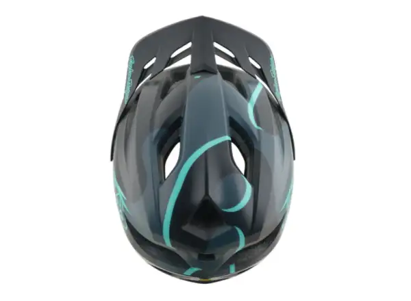 Troy Lee Designs Flowline SE MIPS přilba Badge Carbon/Real Teal