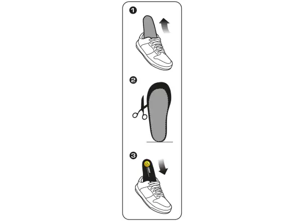 Sidas 3Feet Outdoor High vložky do bot vysoká klenba 1 pár