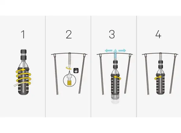 Topeak pumpa Nano Airbooster + 25g CO2 náplň