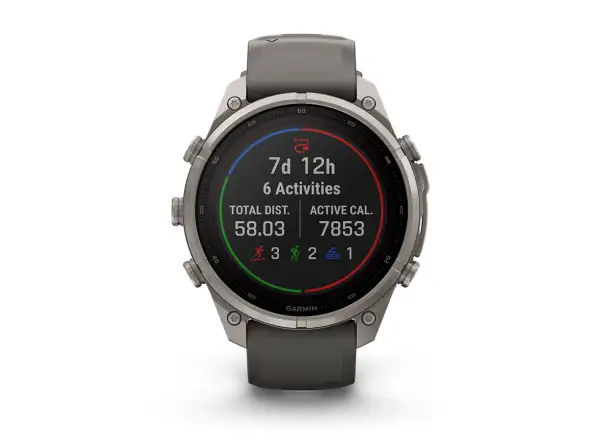 Garmin Fénix 9 Pro inReach Solar 47 mm chytré hodinky Titanium Pebble Gray/Silver Gray
