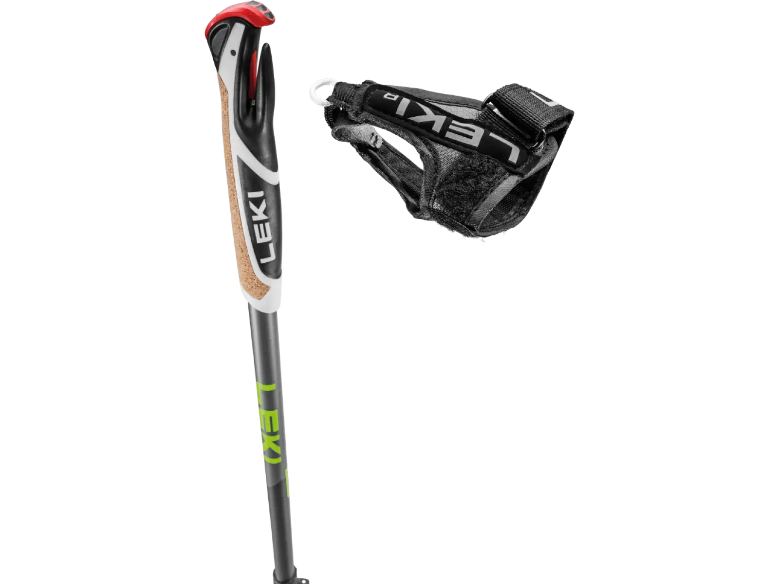 Leki Spin Shark trekingové hole Grey/Dark Anthracite/Lime vel. 100-130 cm