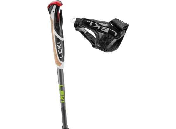 Leki Spin Shark trekingové hole Grey/Dark Anthracite/Lime vel. 100-130 cm