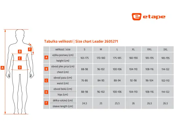 Etape Leader pánský dres krátký rukáv šedá/antracit