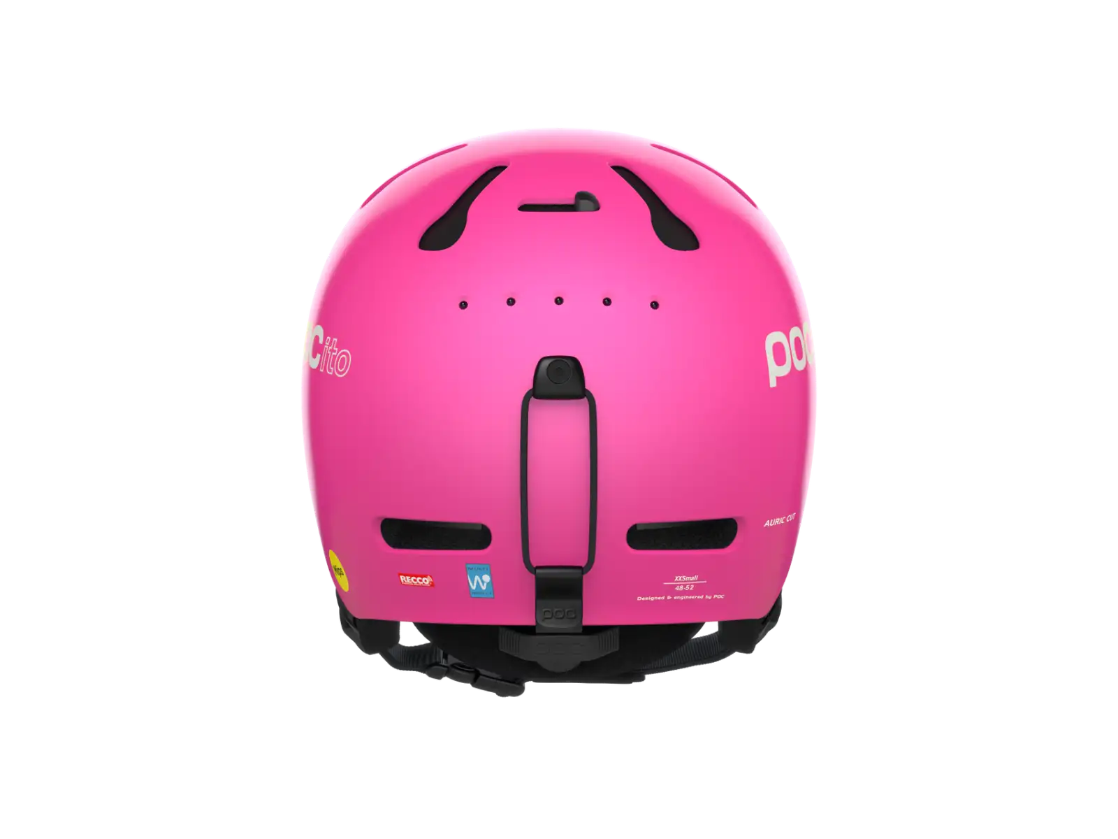POC POCito Auric Cut MIPS dětská lyžařská přilba Fluorescent Pink
