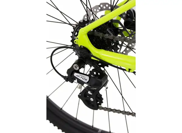 Rock Machine Manhattan 40-29 horské kolo gloss radioactvie yellow/black/petrol blue