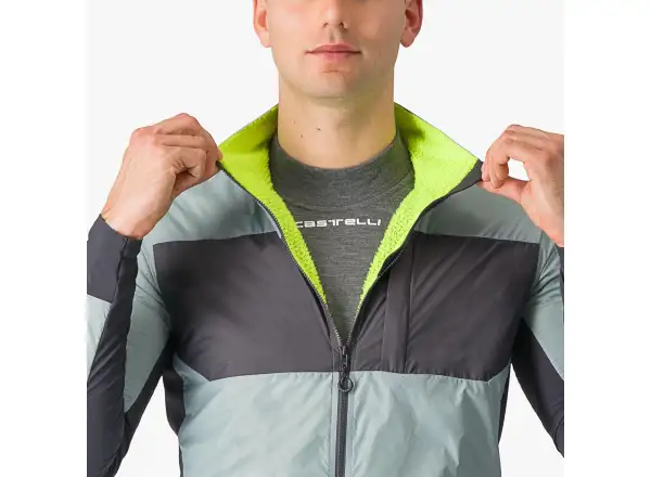 Castelli Unlimited Puffy pánská bunda Defender Green/Dark Grey