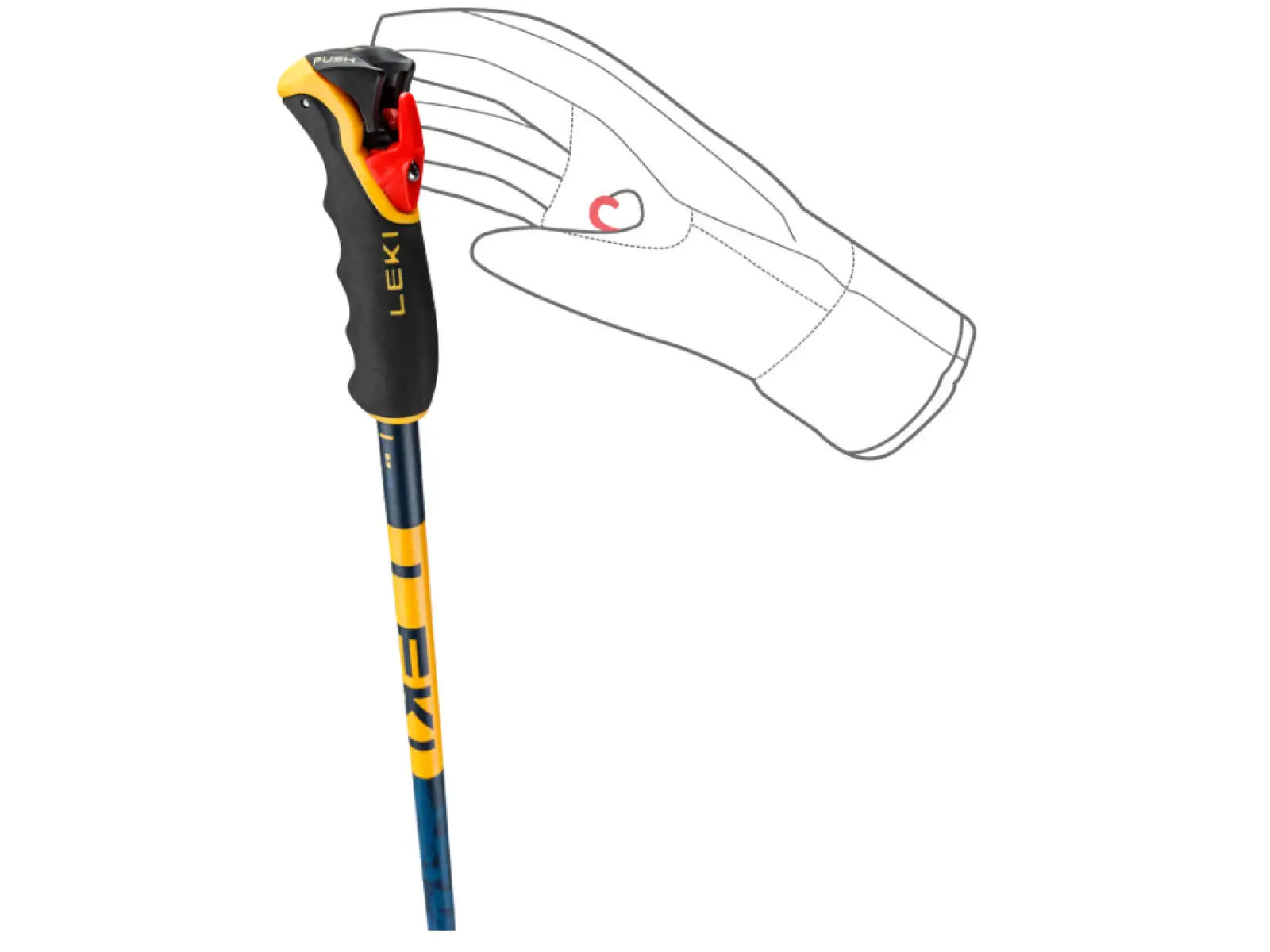 Leki Spitfire Vario 3D sjezdové hole Denimblue/Aegeanblue/Mustardyellow