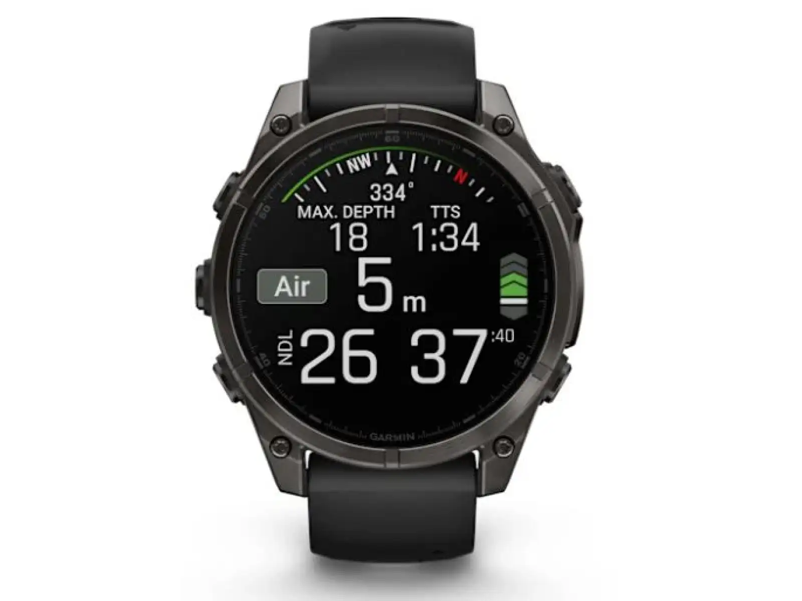 Garmin fenix 8 - 47 mm AMOLED Sapphire chytré hodinky Carbon grey DLC titanium Black/Gray
