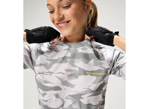 Endura LTD Mountain Camo dámský dres krátký rukáv Haar Grey