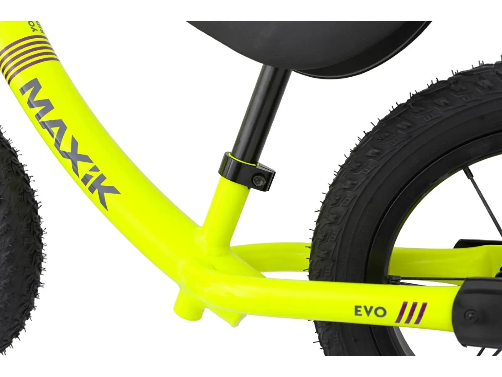 odrážedlo MAXÍK Evo Lite fluo žlutá/fialová