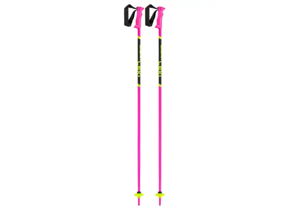 Leki Racing Kids dětské sjezdové hole Neon Pink/Black/Neon Yellow