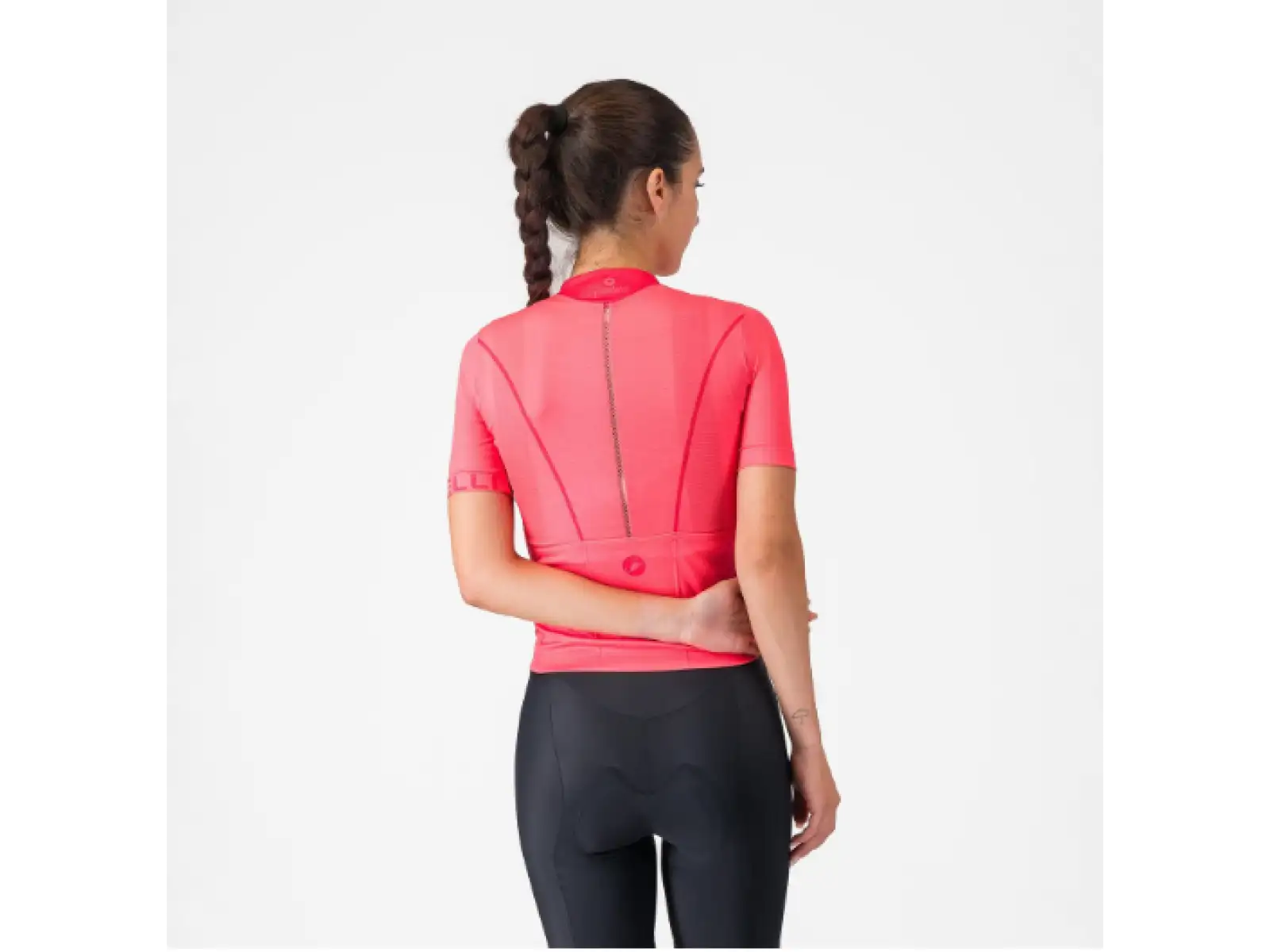 Castelli Anima Flow dámský dres krátký rukáv Brilliant Pink/Hibiscus