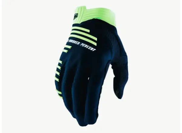100% R-Core pánské rukavice Black/Lime vel. L