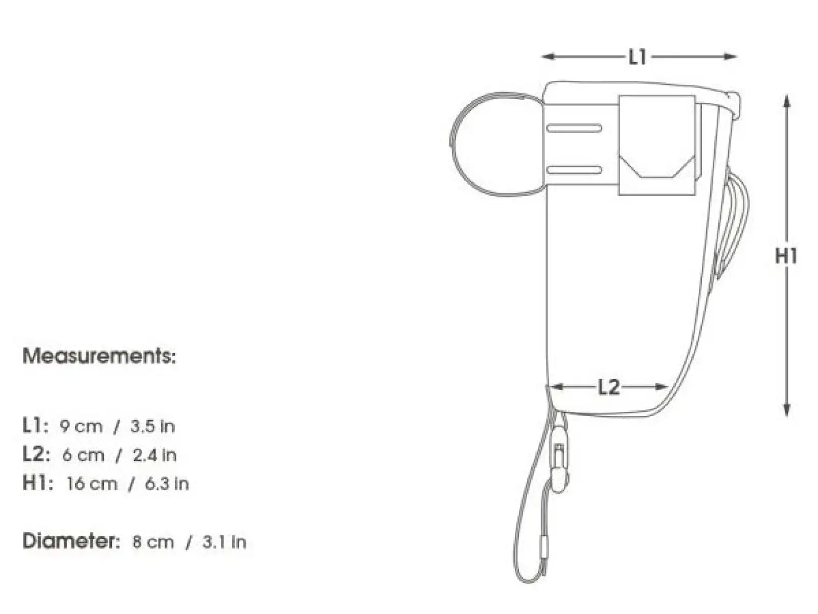 Apidura Backcountry Food Pouch  0,8 l brašna na řídítka