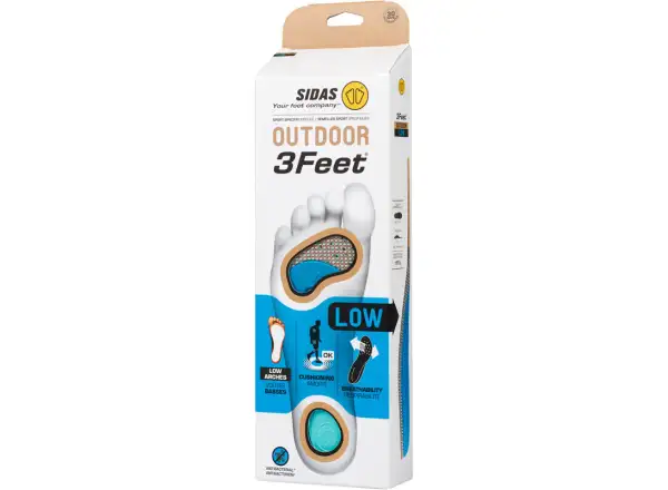 Sidas 3Feet Outdoor Low vložky do bot nízká klenba 1 pár