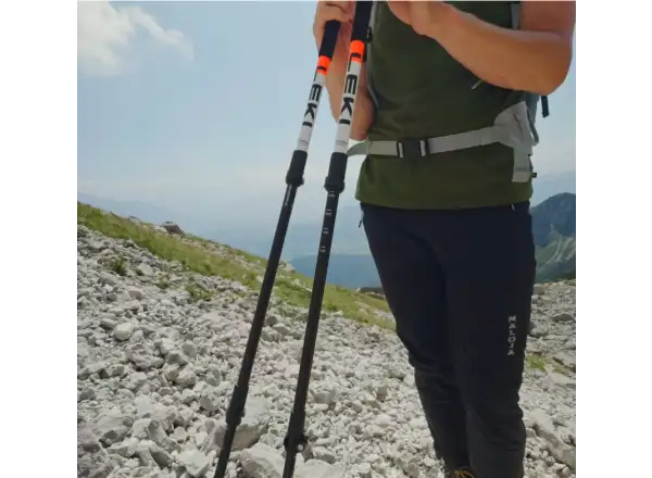 Leki Skysolo trekingové hole White-black-neonorange 110 - 145 cm