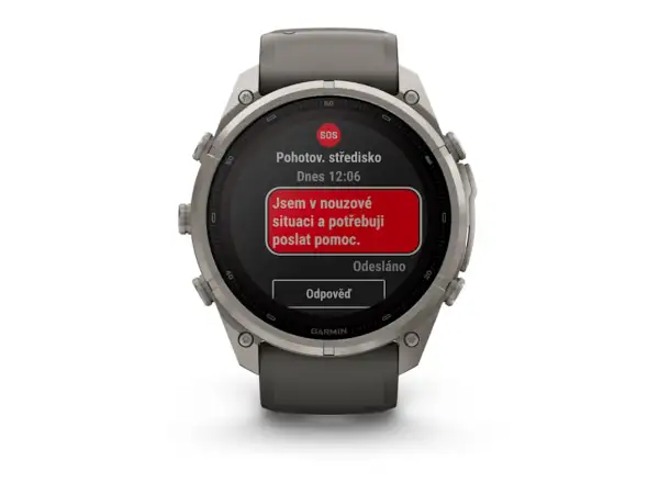 Garmin Fénix 9 Pro inReach Solar 51 mm chytré hodinky Titanium Pebble Gray/Silver Gray