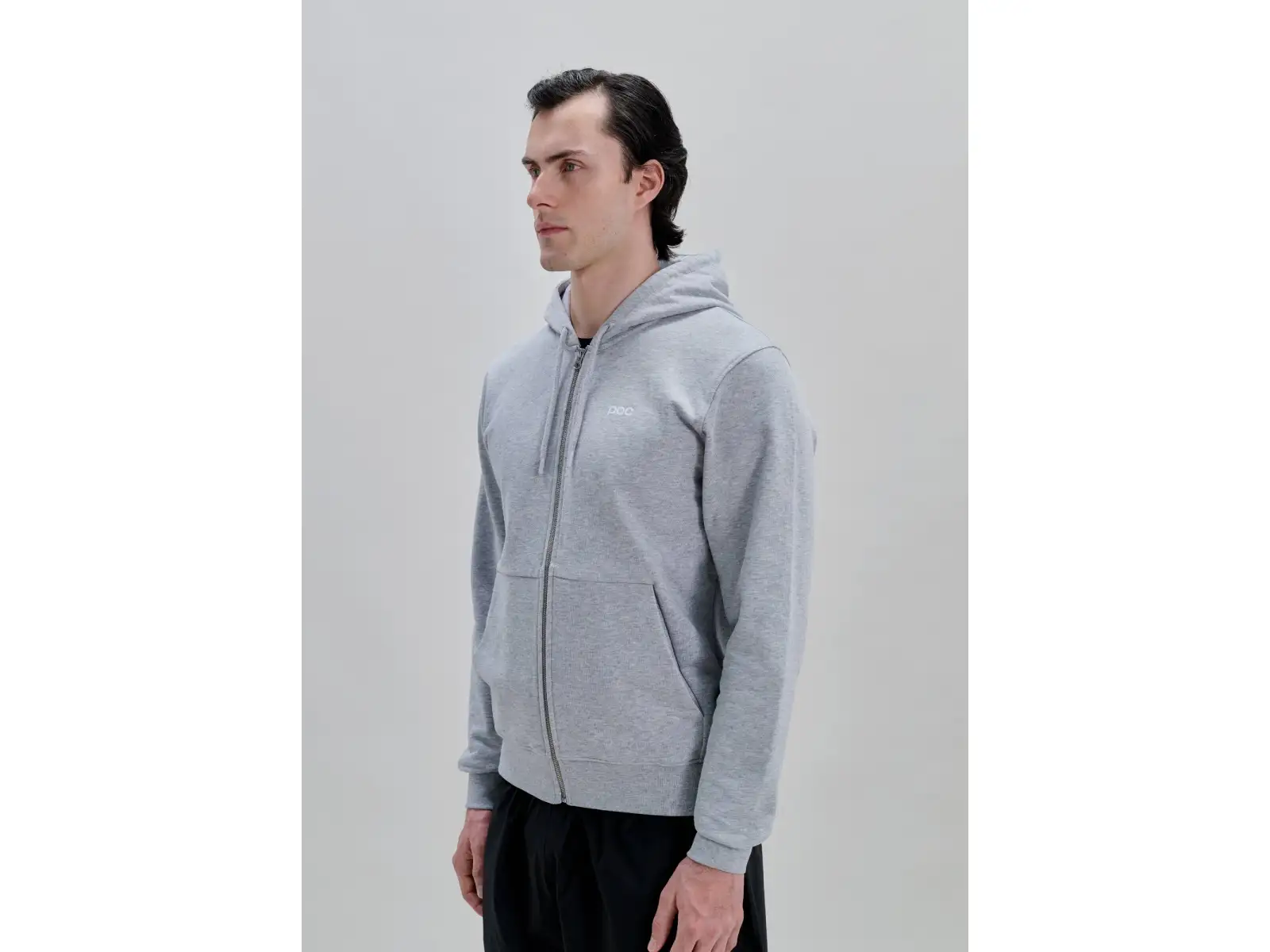 POC Zip Hoodie mikina na zip s kapucí Grey Melange