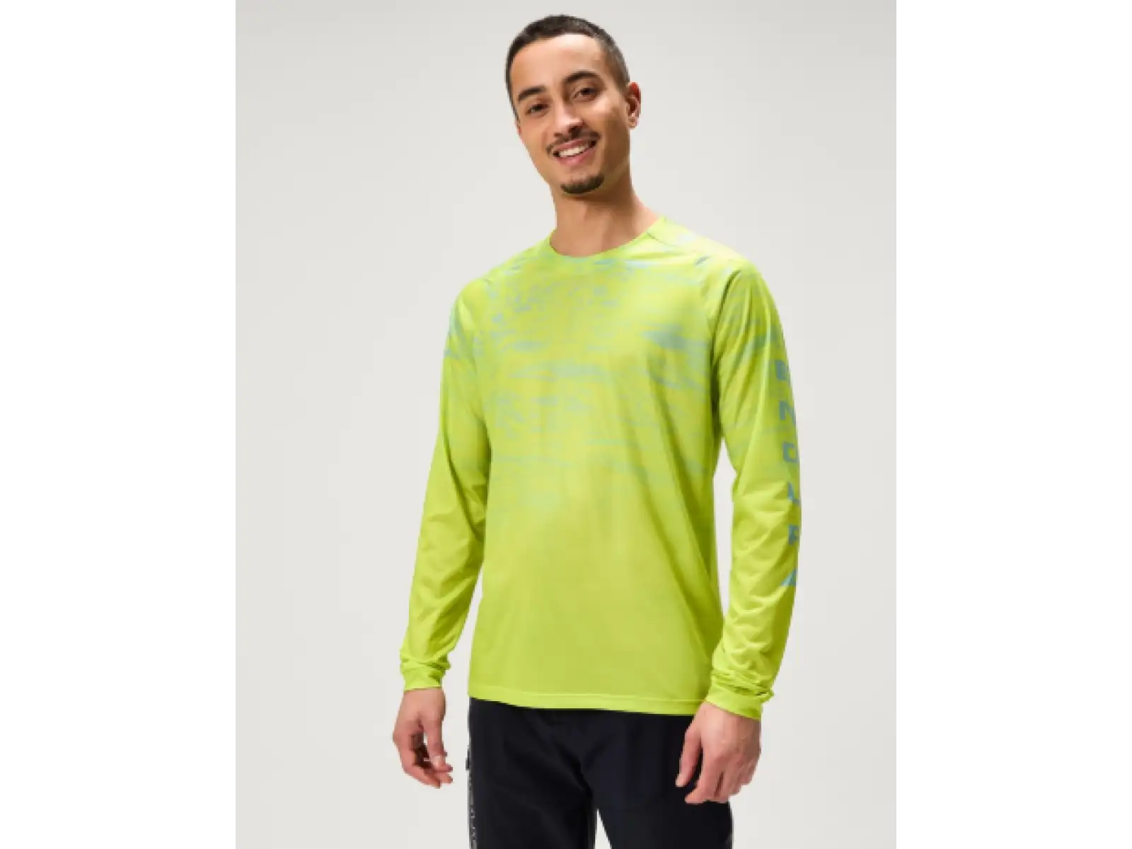 Endura LTD Marble Printed pánský dres dlouhý rukáv Lime Green