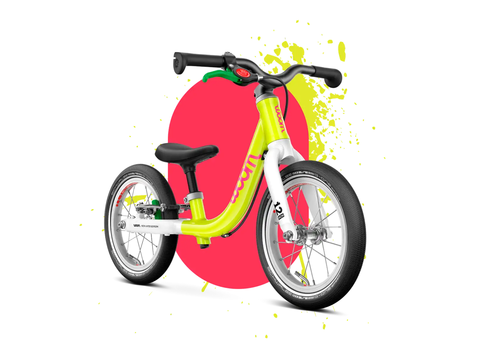 Woom GO 1 dětské odrážedlo neon lime