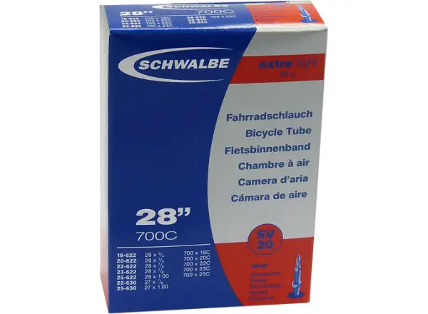 Schwalbe duše silniční Extra Light 18-25/622 (Nr.20) 40 mm gal.ventil