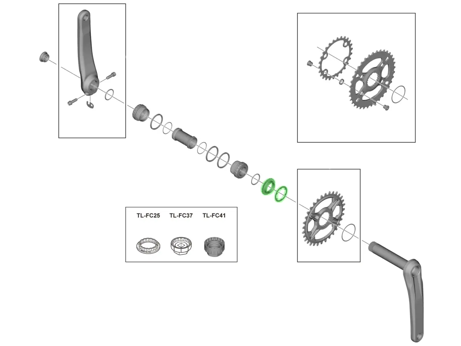 Shimano FC-M8100/M7100 pojistná matice převodníku