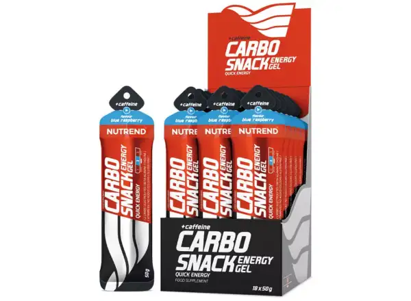 Nutrend Carbosnack with caffein sáček 50 g modrá malina