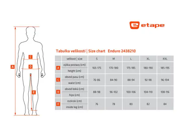 Etape Enduro pánské volné kalhoty černá