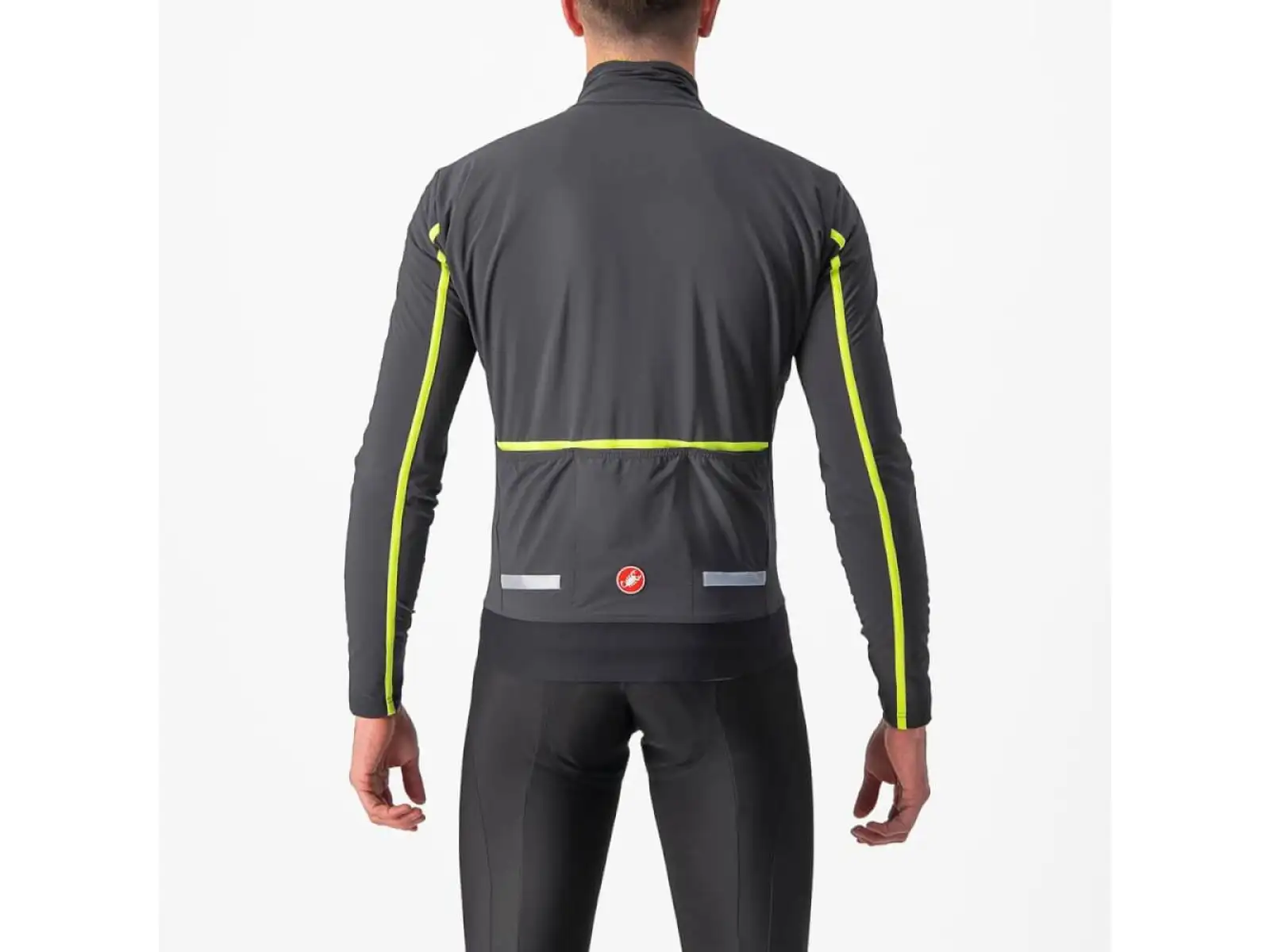 Castelli Flight Air pánská bunda gray/lime