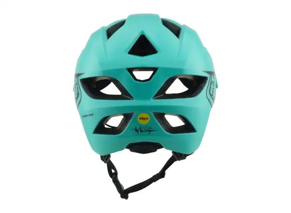 Troy Lee Designs Youth Flowline MIPS dětská přilba Point Charcoal/Real Teal
