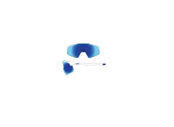 100% Aerocraft brýle Matte White/HiPER Blue Mirror