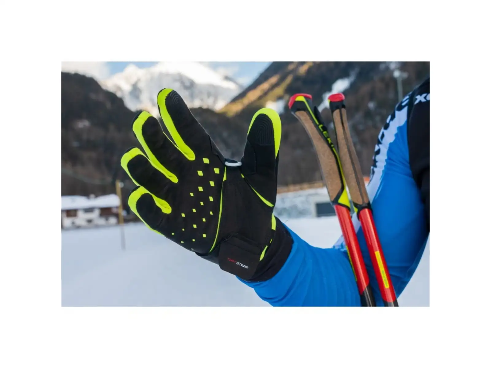 Leki HRC Race Shark běžecké rukavice Black/Neon yellow
