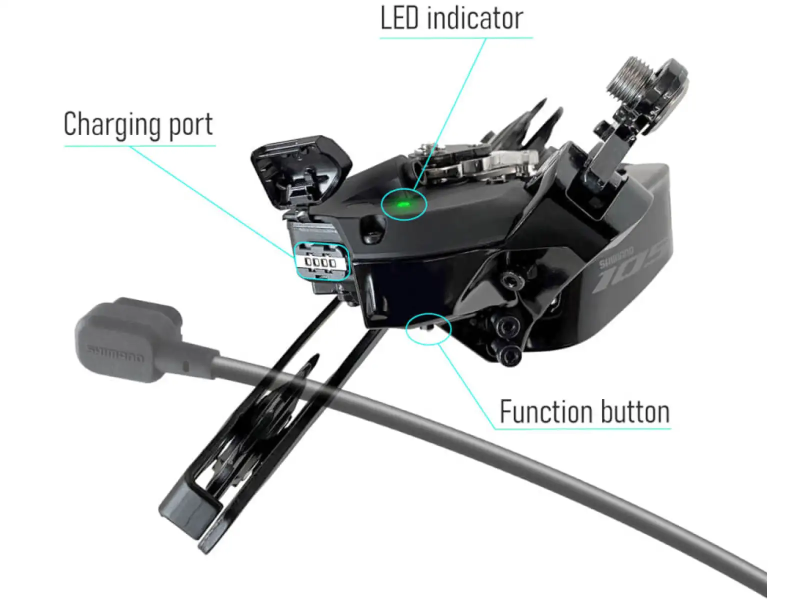 Shimano 105 RD-R7150 Di2 12 sp. silniční přehazovačka
