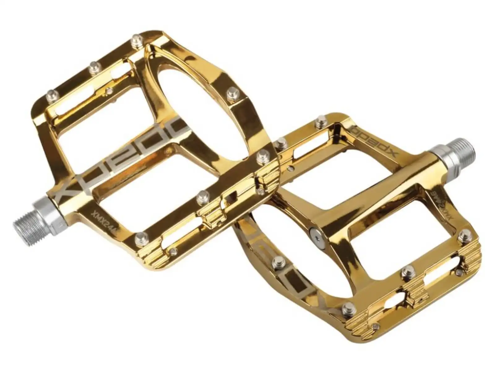 X-pedo Spry+ platformové pedály gold slick