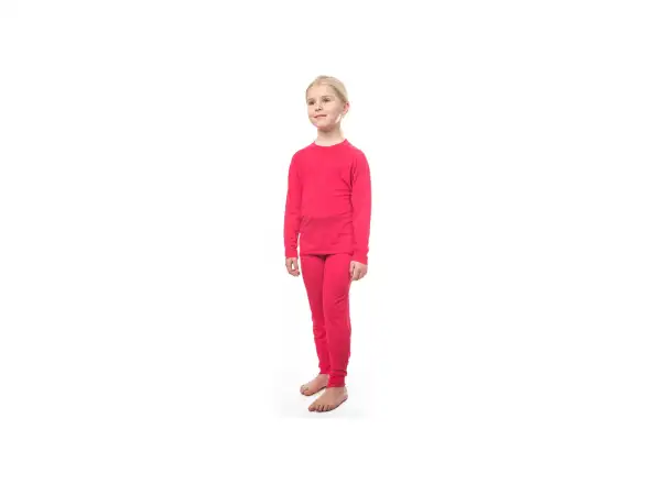 Sensor Merino Air dětský set triko dlouhý rukáv + spodní kalhoty Magenta