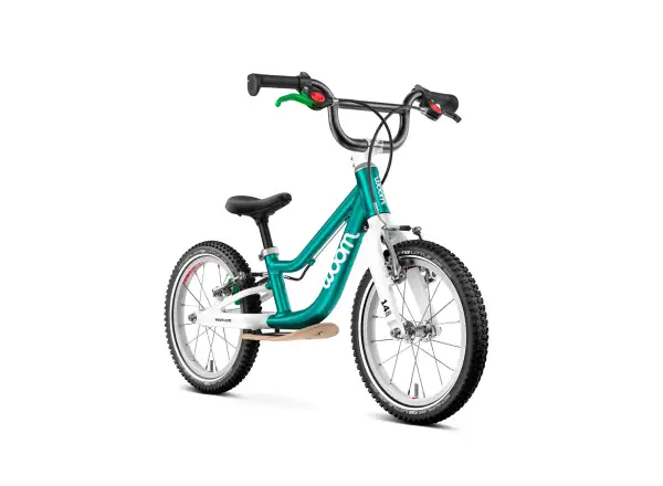 Woom GO 1 Plus Metallic Turquoise 14 dětské odrážedlo