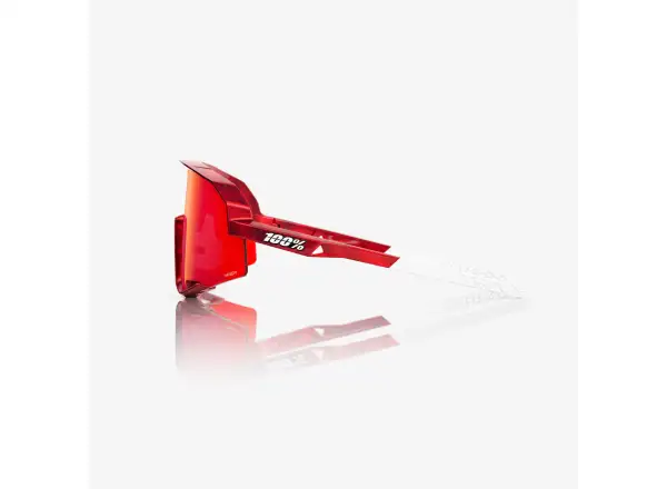 100% Slendale Pidcock Le cyklistické brýle Gloss Red Holographic HiPER Red Mirror Lens