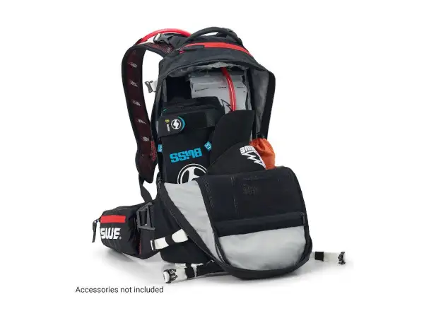 USWE Flow 16 batoh s chráničem páteře Black/Red 16 l