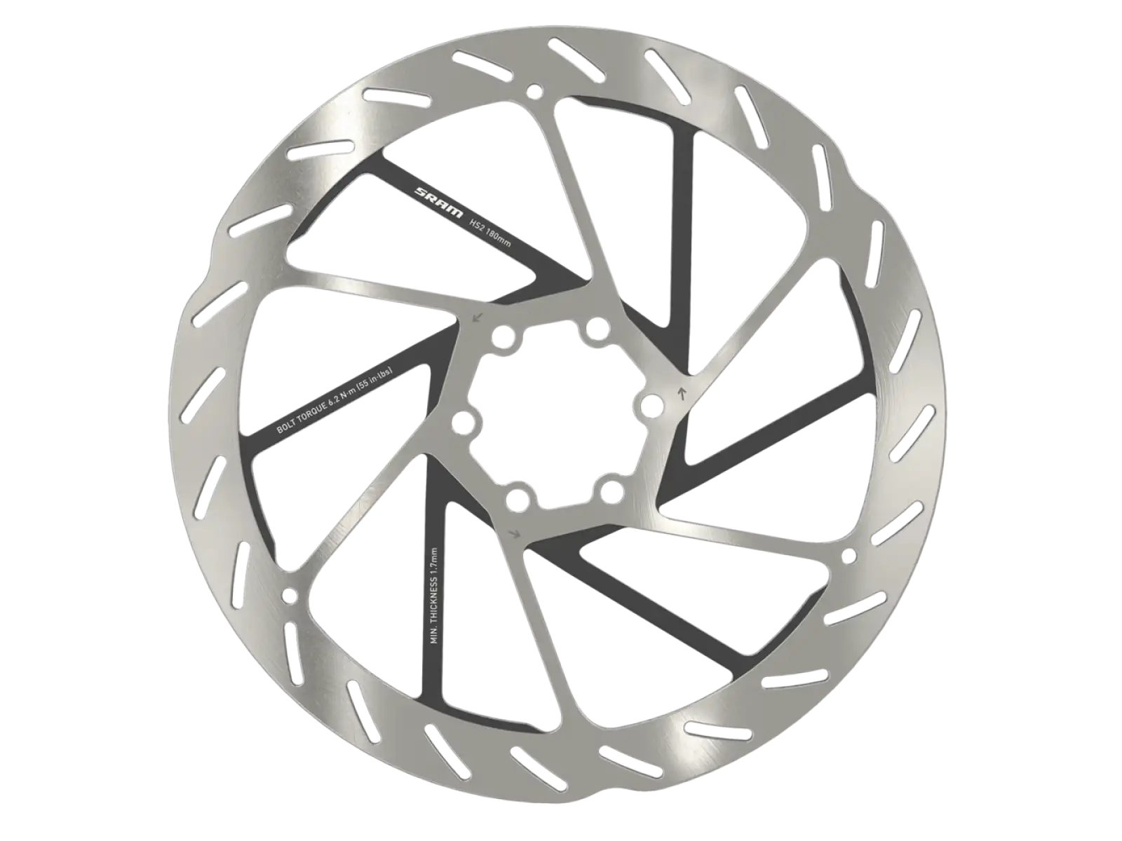 Sram HS2 Rounded brzdový kotouč 6 děr 180 mm - Nebaleno