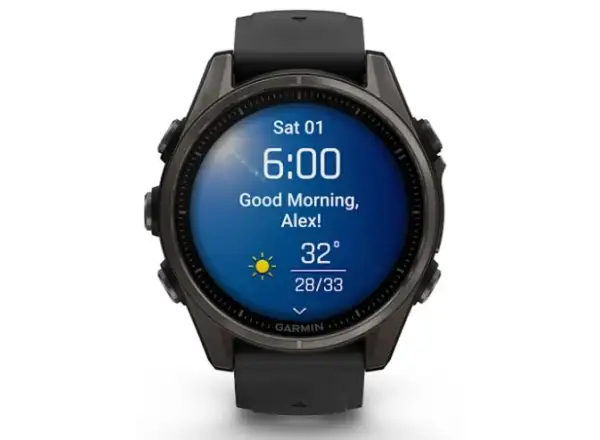Garmin fenix 8 - 43 mm AMOLED Sapphire chytré hodinky Carbon titanium Black/Pebble grey